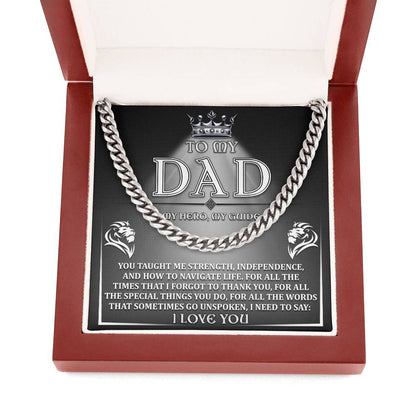 Dad, My Hero, My Guide: Cuban Link Chain