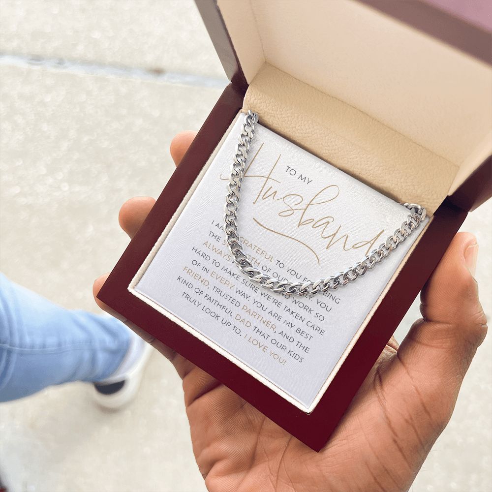 To My Husband, So Grateful | Cuban Link Chain