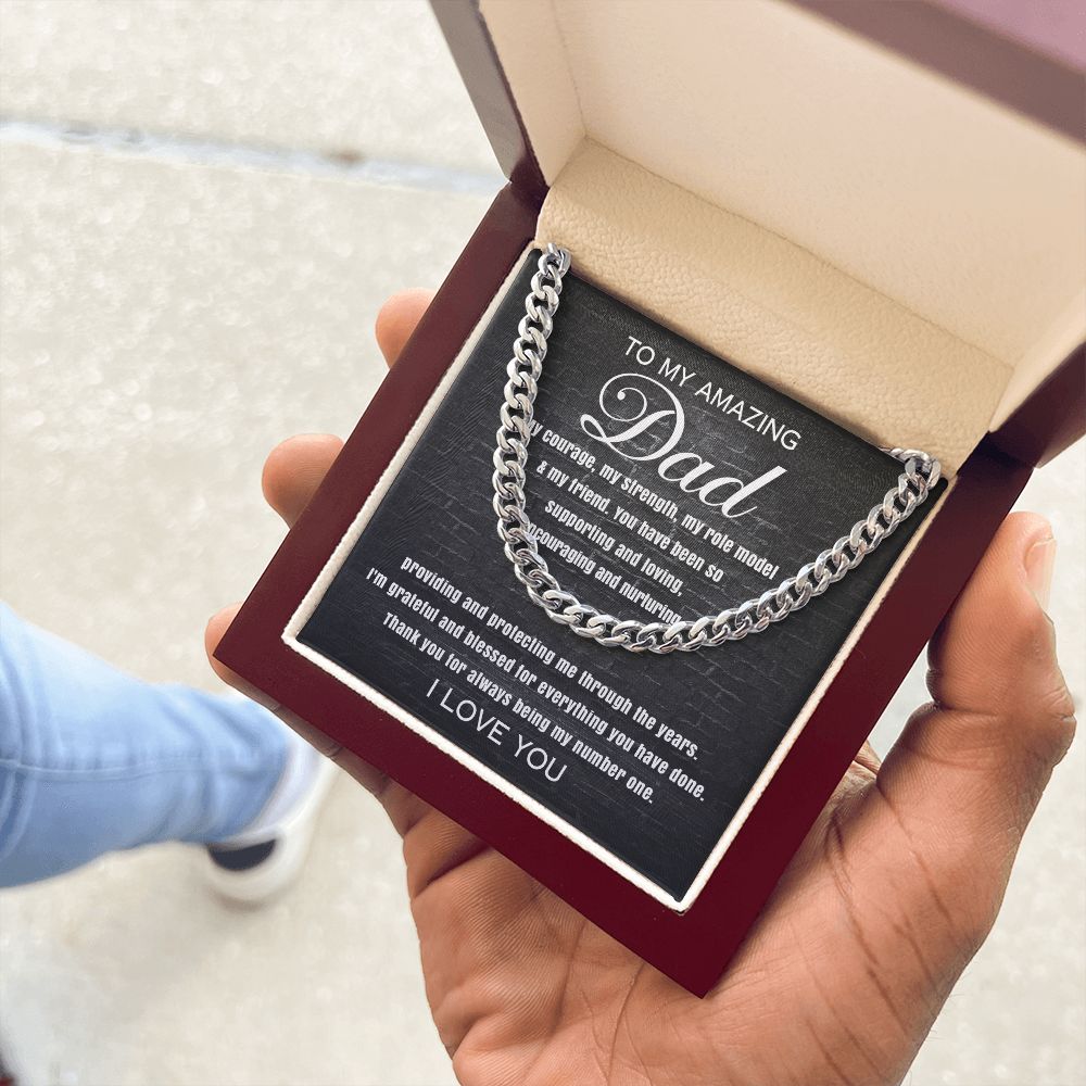 To My Amazing Dad - Grateful for Everything | Cuban Link Chain