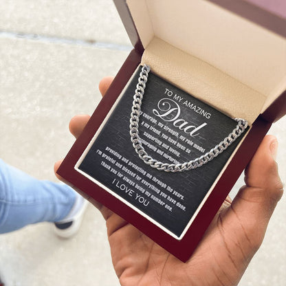 To My Amazing Dad - Grateful for Everything | Cuban Link Chain