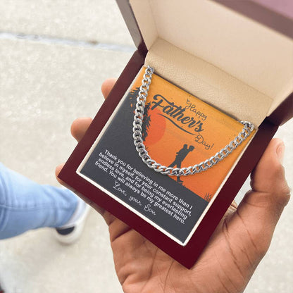 Happy Father's Dad to my My Greatest Hero Cuban Link Chain