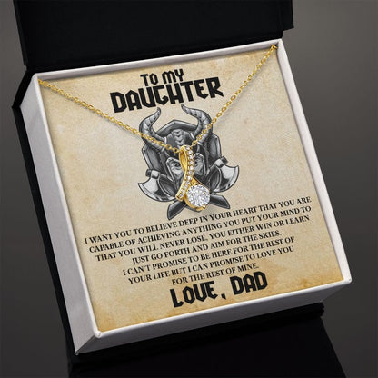 To My Daughter Viking Message Card 1 To my Daughter - Alluring Beauty necklace