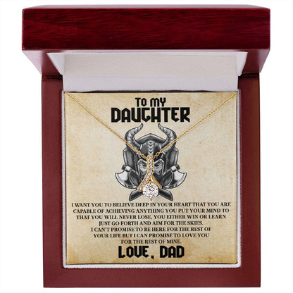 To My Daughter Viking Message Card 1 To my Daughter - Alluring Beauty necklace