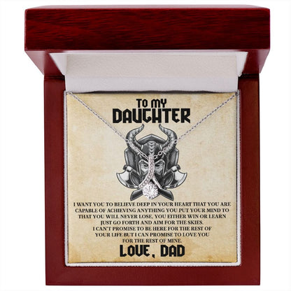 To My Daughter Viking Message Card 1 To my Daughter - Alluring Beauty necklace