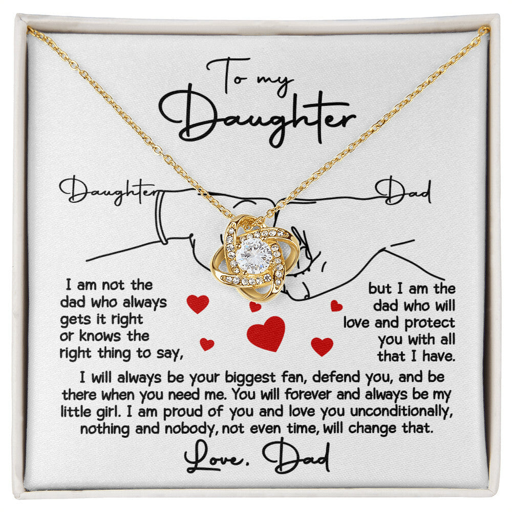 Daughter-Your Biggest Fan Love Knot Necklace