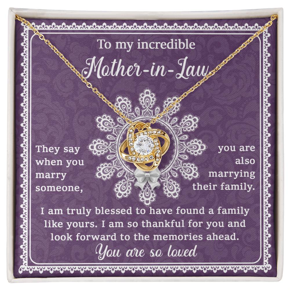 To my incredible Mother-in-Law Necklace