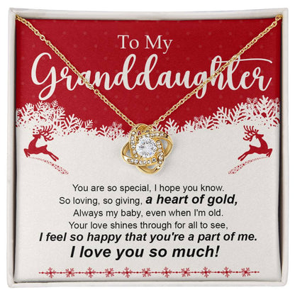To My Granddaughter Christmas Necklace