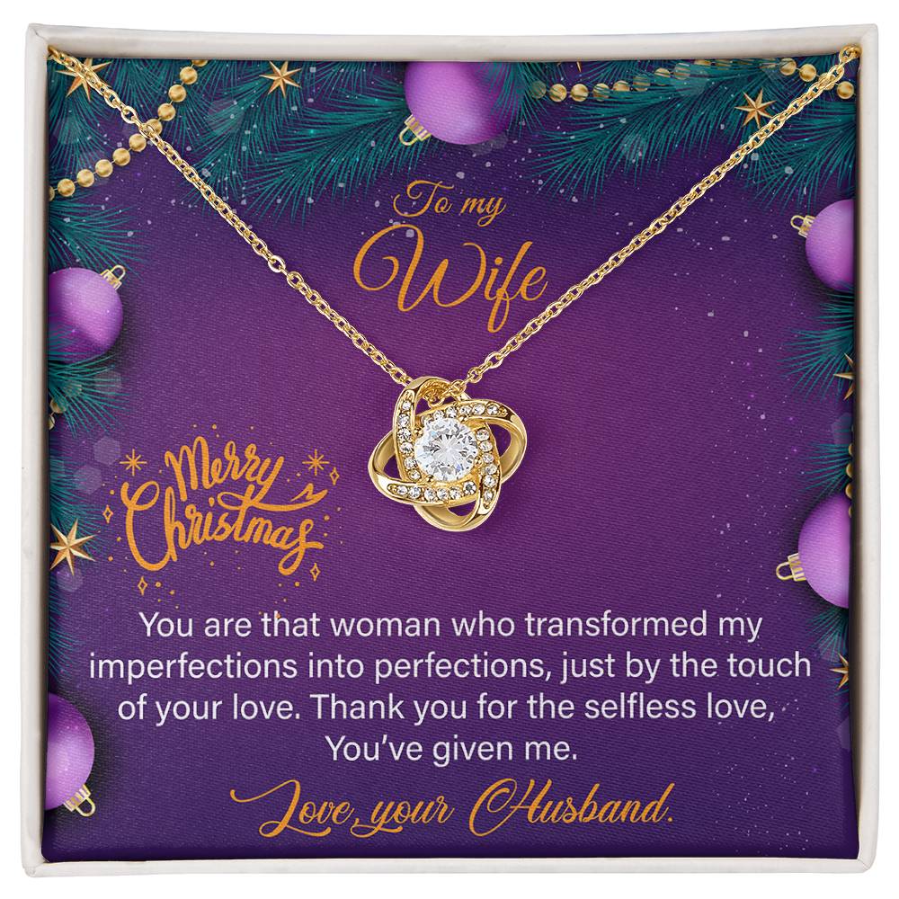 Merry Christmas To My Wife Necklace