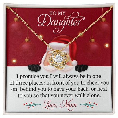 To My Daughter Christmas Mom Necklace