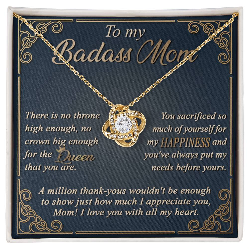 To my Badass Mom Queen Necklace