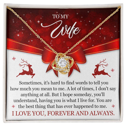 To My Wife Christmas Necklace