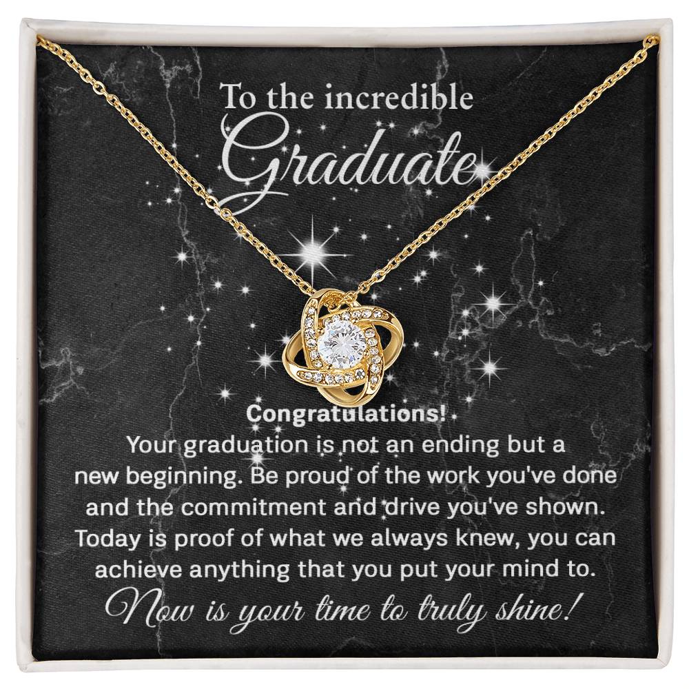 To My Incredible Graduate Congratulations Necklace