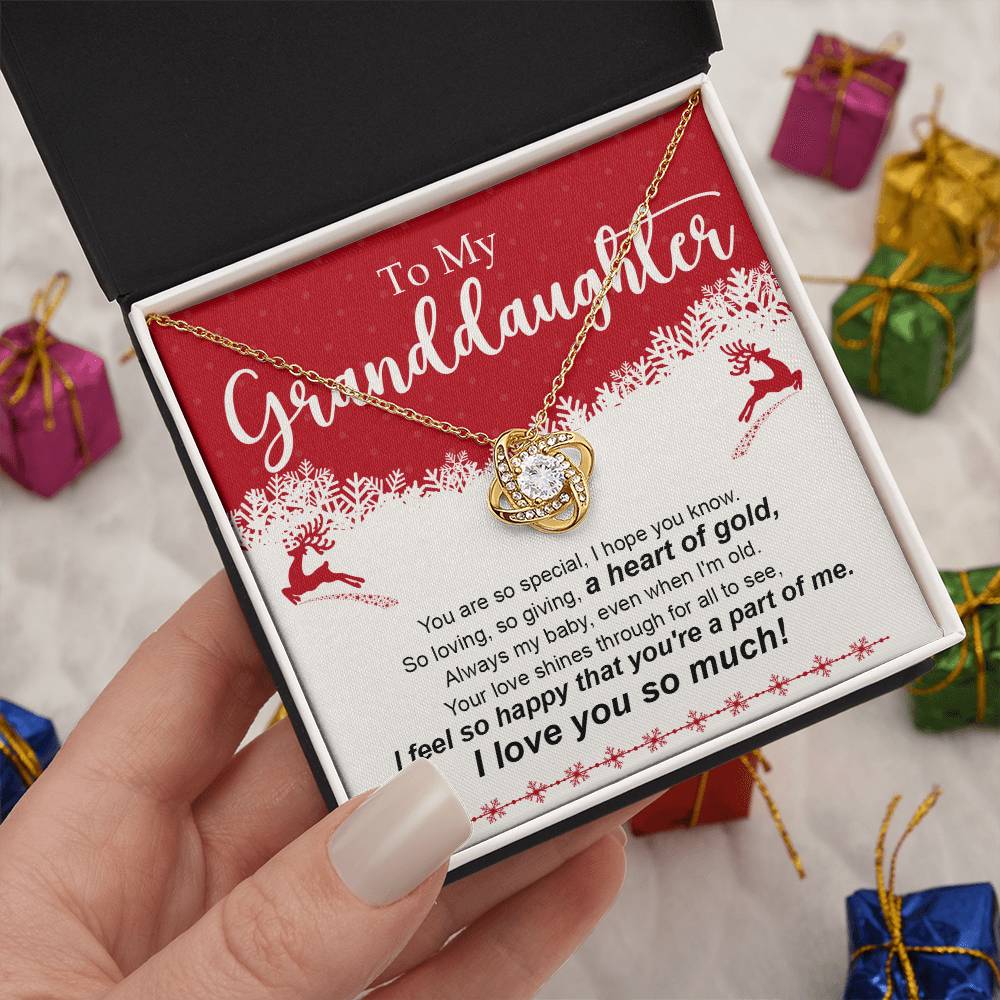 To My Granddaughter Christmas Necklace