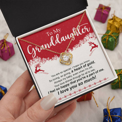 To My Granddaughter Christmas Necklace