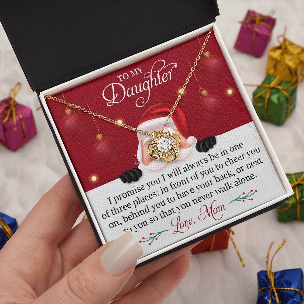 To My Daughter Christmas Mom Necklace