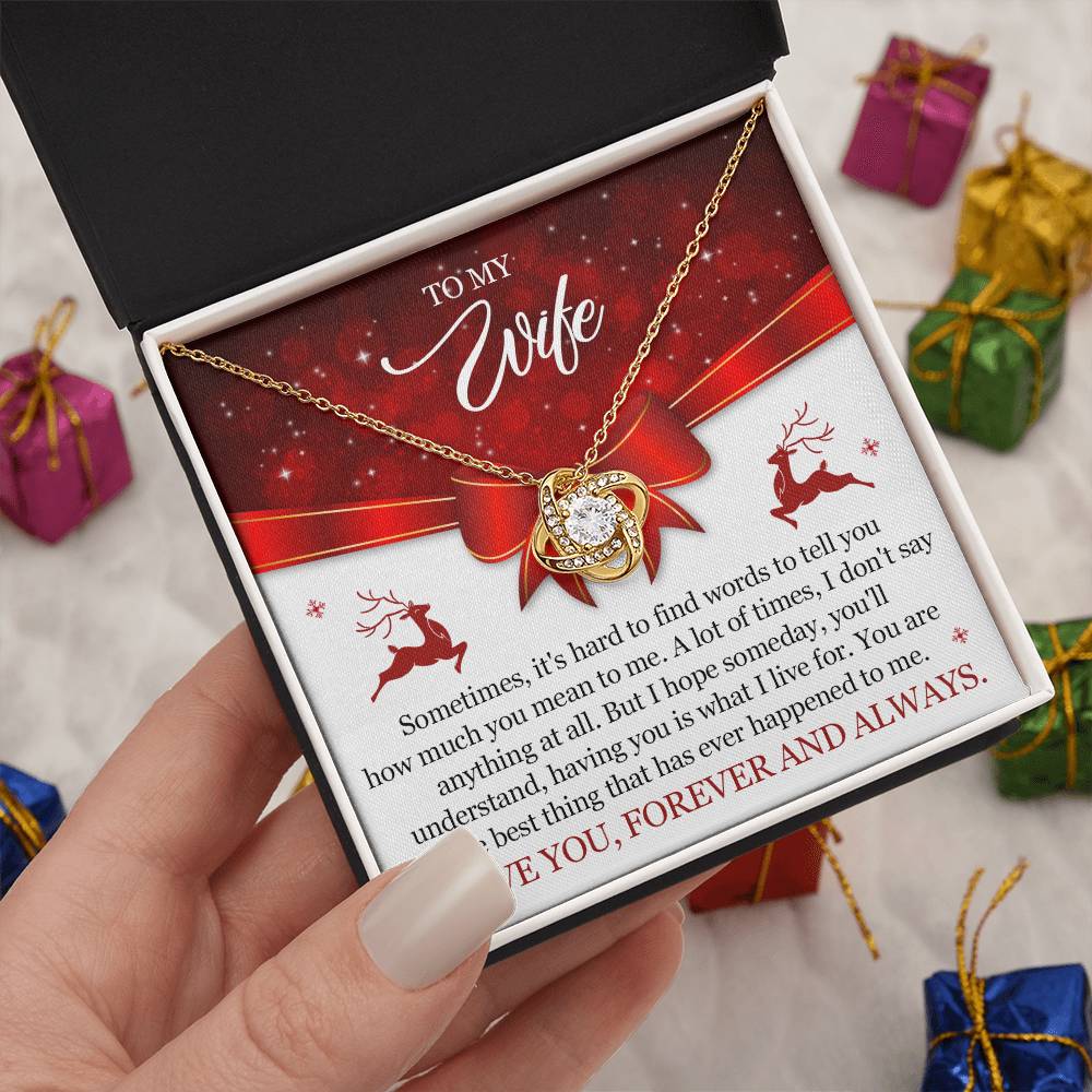 To My Wife Christmas Necklace