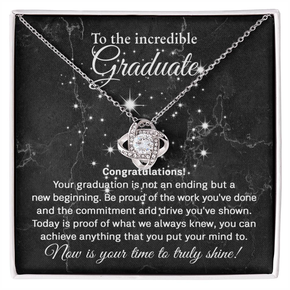 To My Incredible Graduate Congratulations Necklace