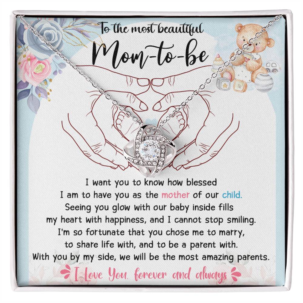 To The most beatiful Mom to be Necklace