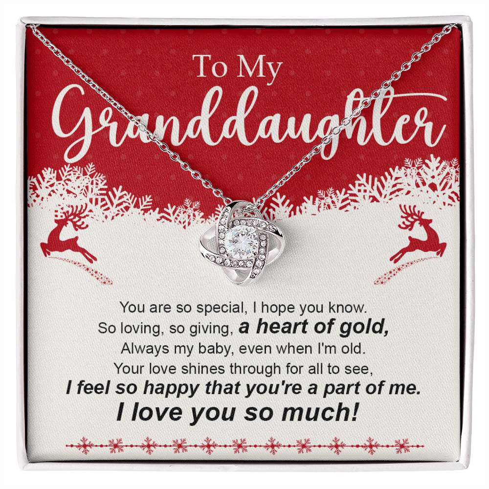 To My Granddaughter Christmas Necklace