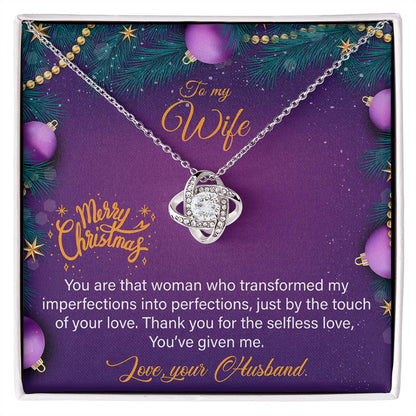 Merry Christmas To My Wife Necklace