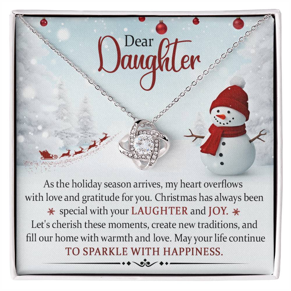 Dear Daughter Christmas Necklace