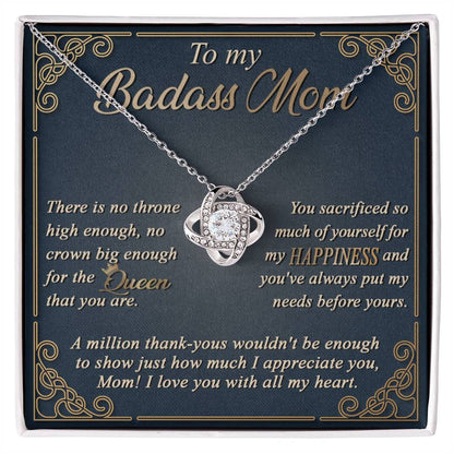 To my Badass Mom Queen Necklace