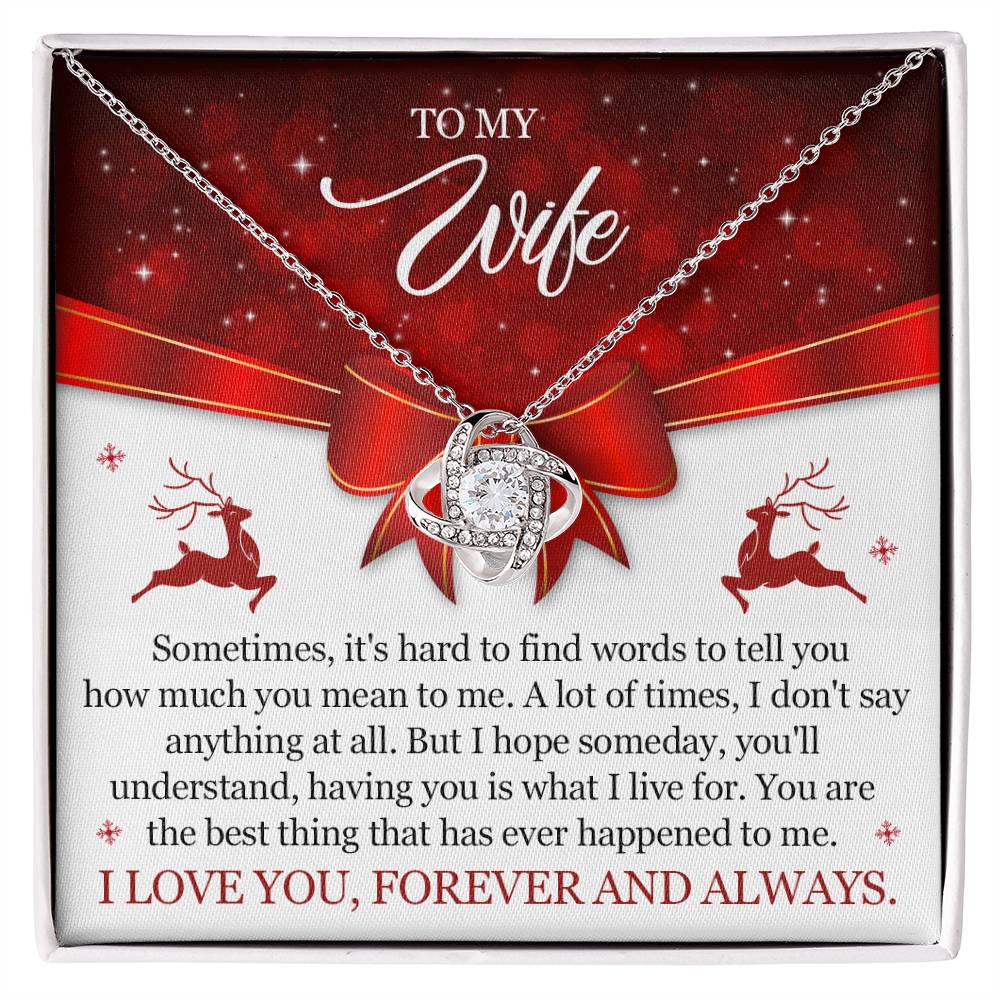 To My Wife Christmas Necklace