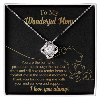 To My wonderful Lion Mom Necklace