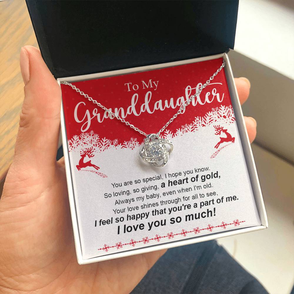 To My Granddaughter Christmas Necklace