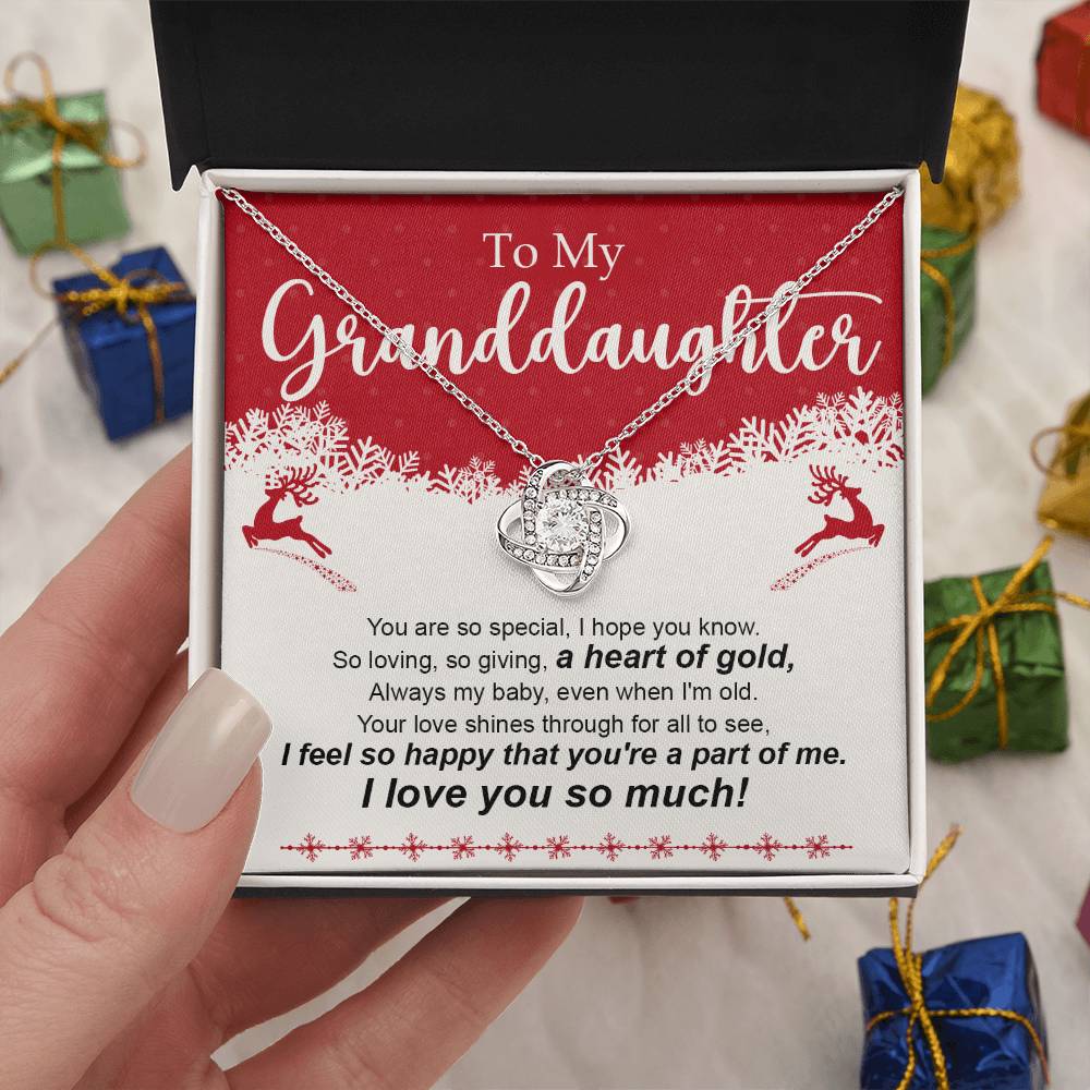 To My Granddaughter Christmas Necklace