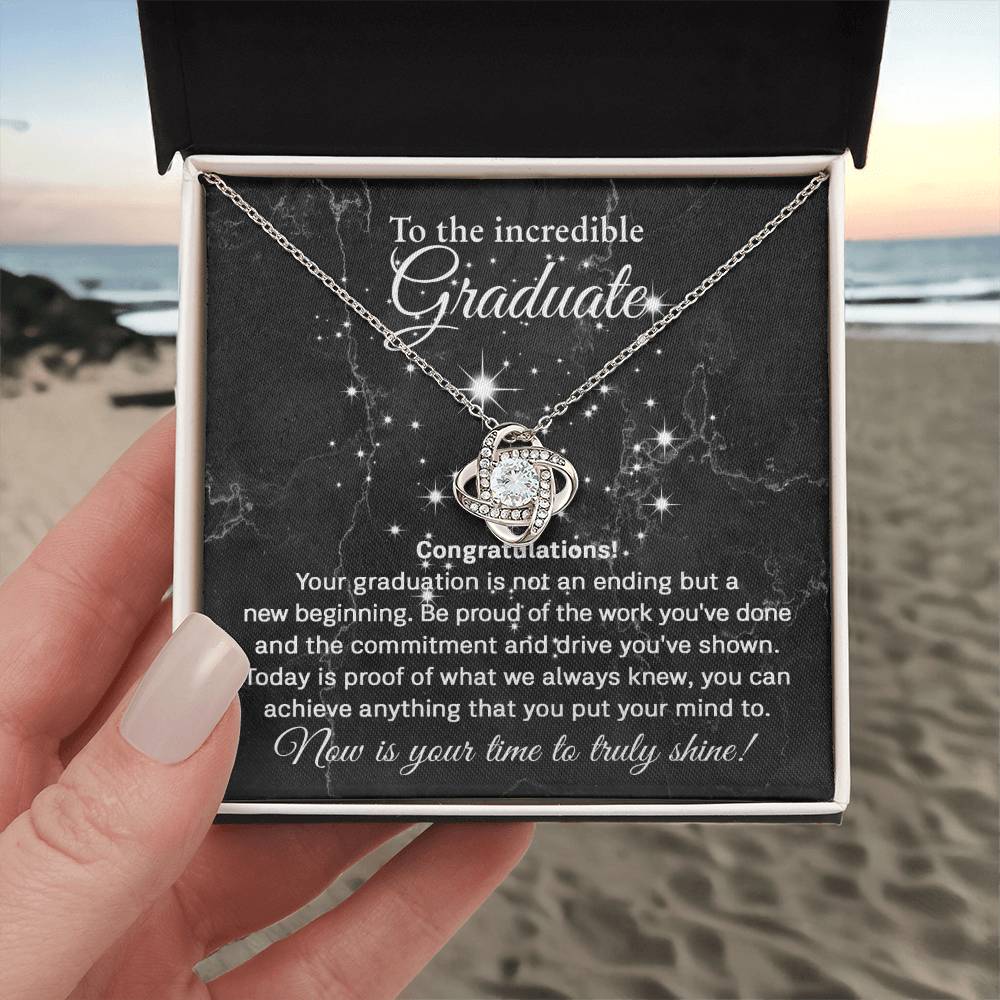 To My Incredible Graduate Congratulations Necklace