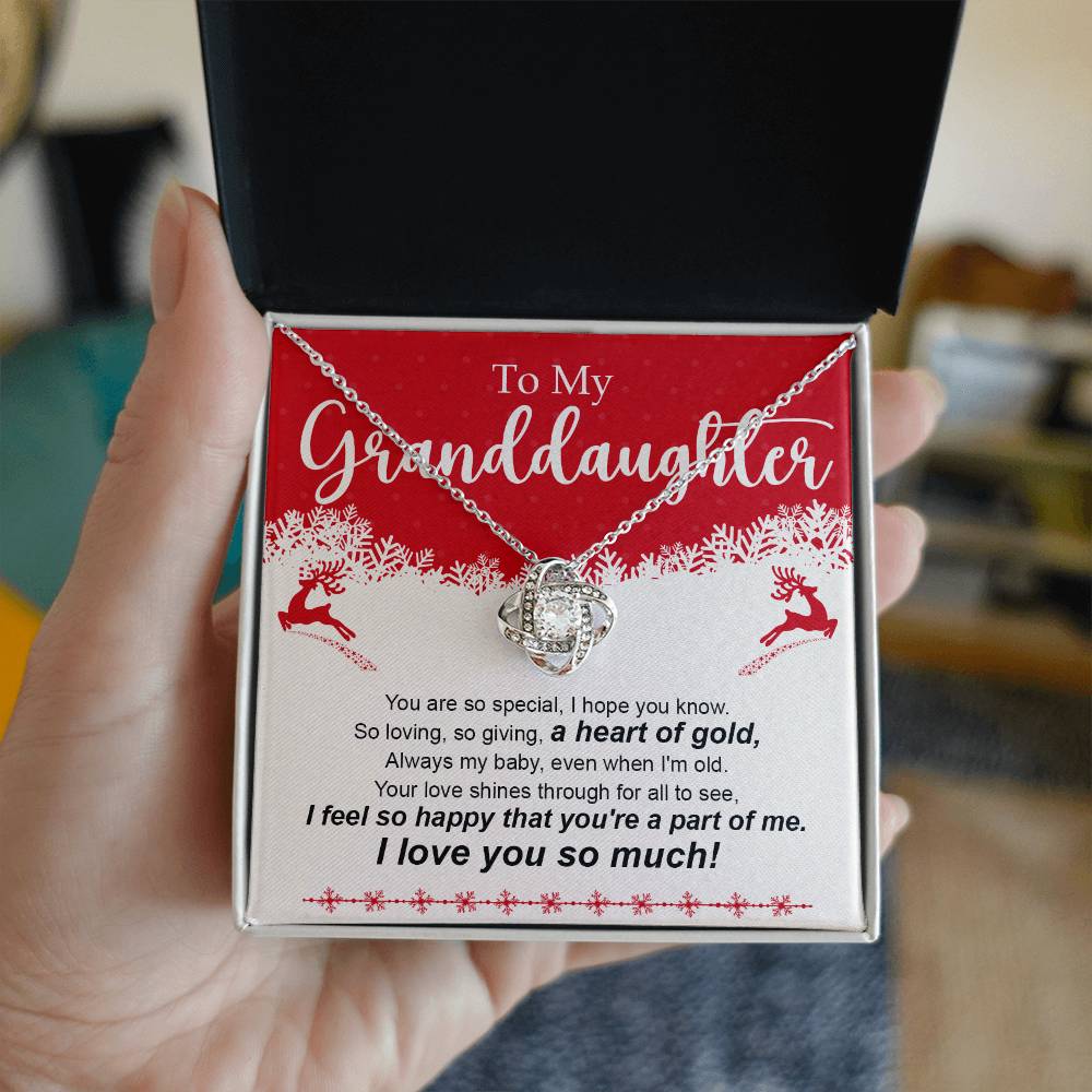 To My Granddaughter Christmas Necklace