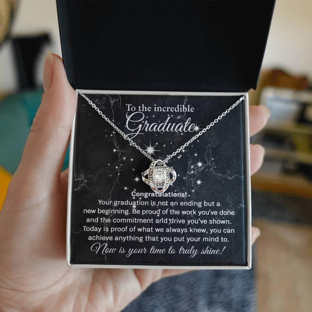 To My Incredible Graduate Congratulations Necklace