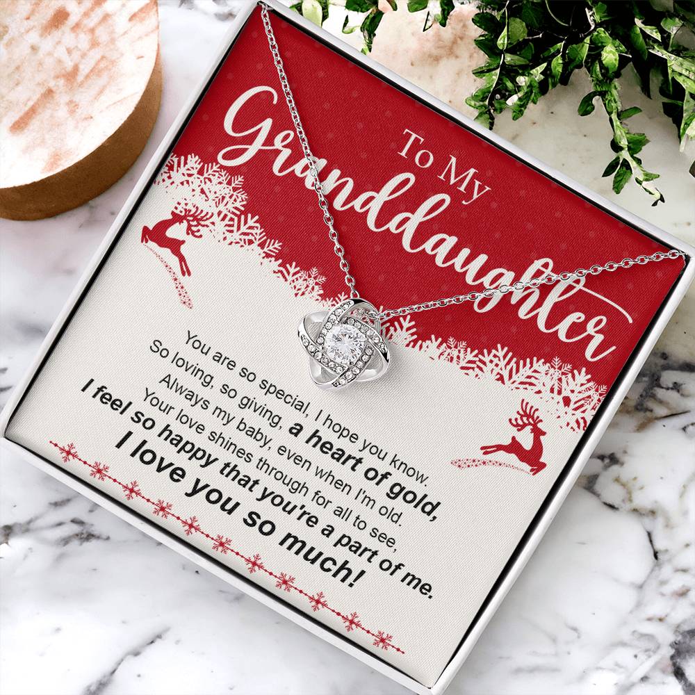 To My Granddaughter Christmas Necklace