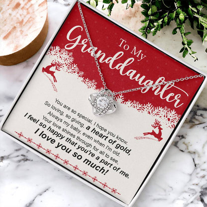 To My Granddaughter Christmas Necklace