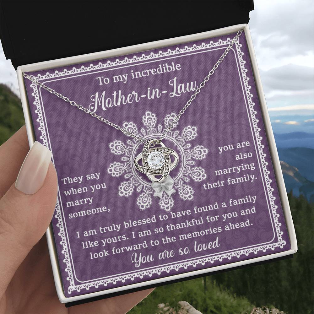 To my incredible Mother-in-Law Necklace