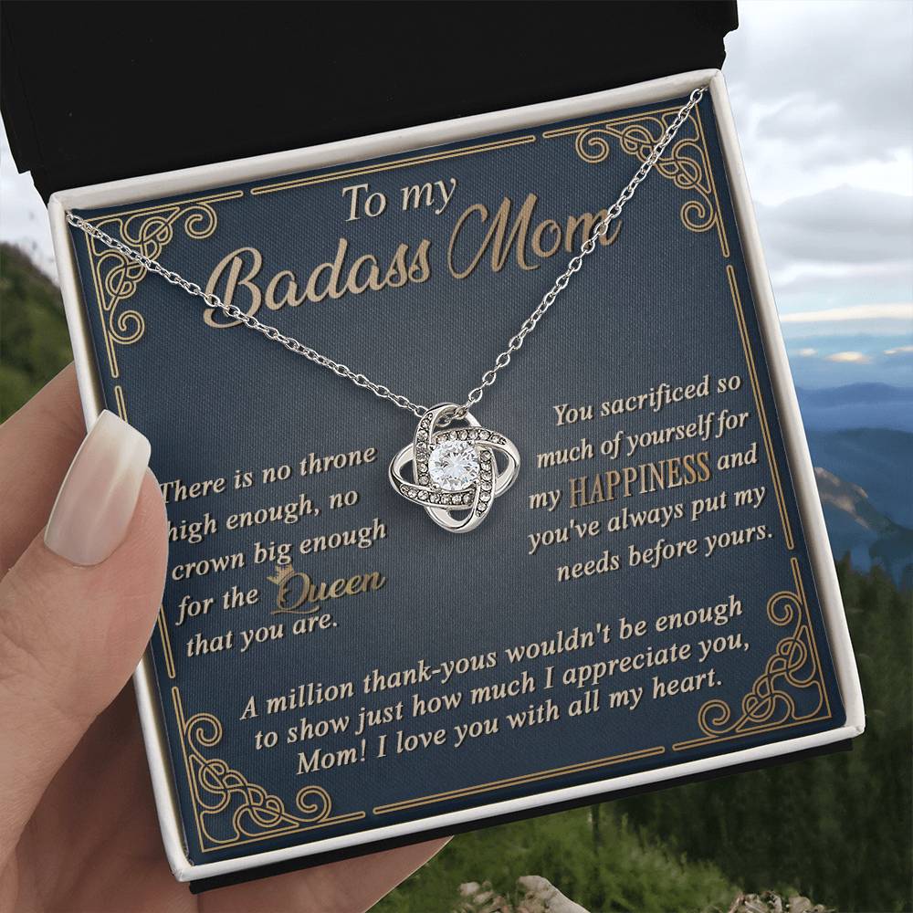 To my Badass Mom Queen Necklace