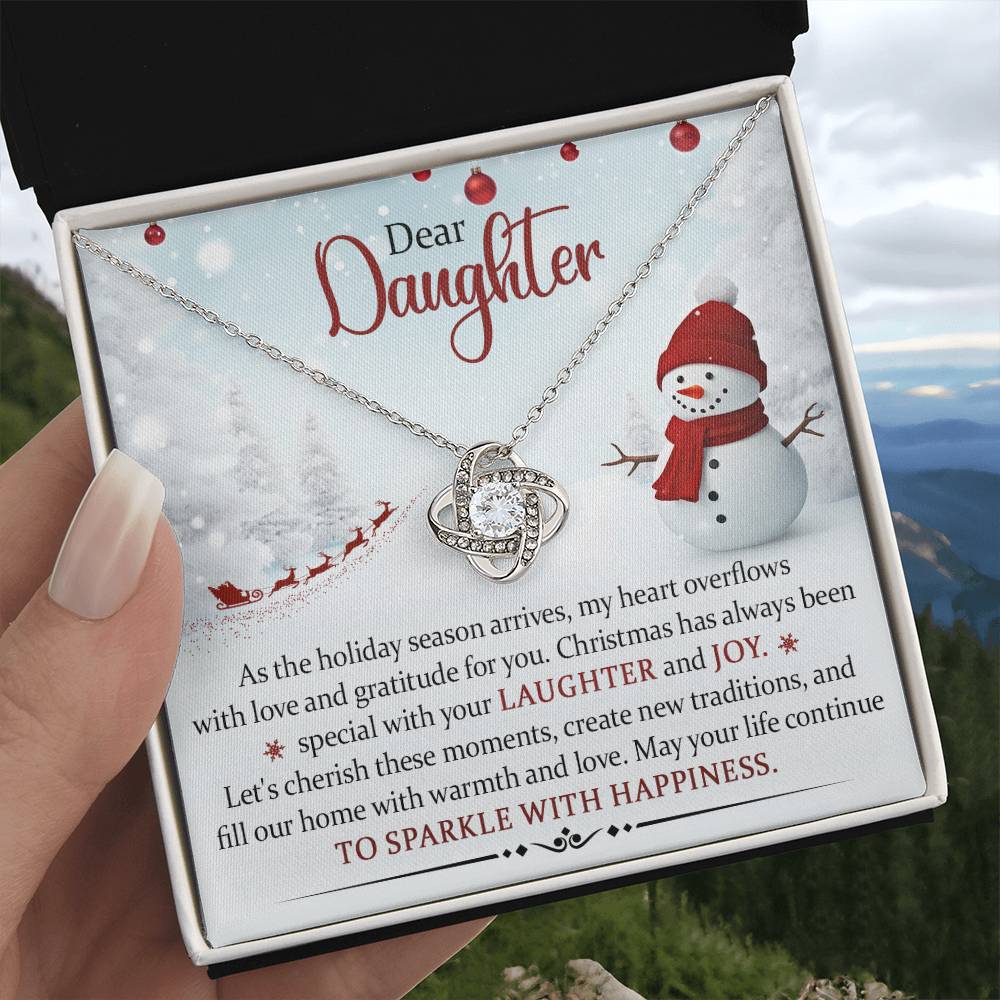 Dear Daughter Christmas Necklace