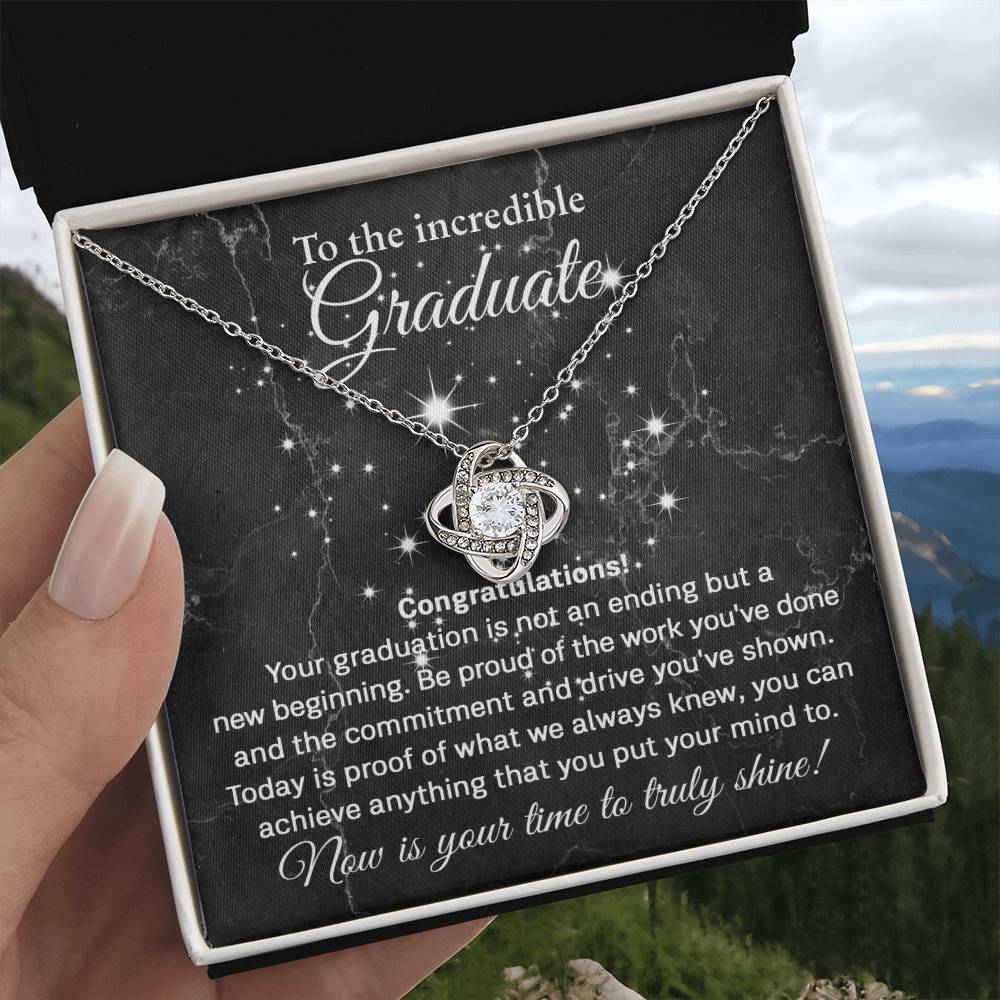 To My Incredible Graduate Congratulations Necklace