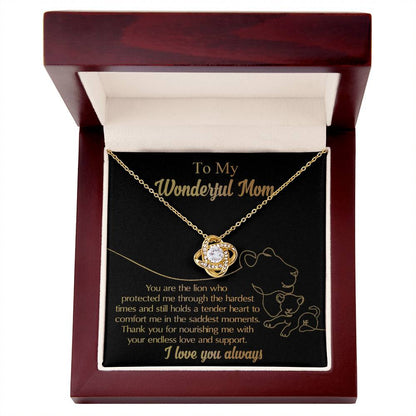 To My wonderful Lion Mom Necklace