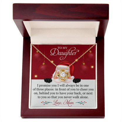 To My Daughter Christmas Mom Necklace