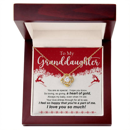 To My Granddaughter Christmas Necklace