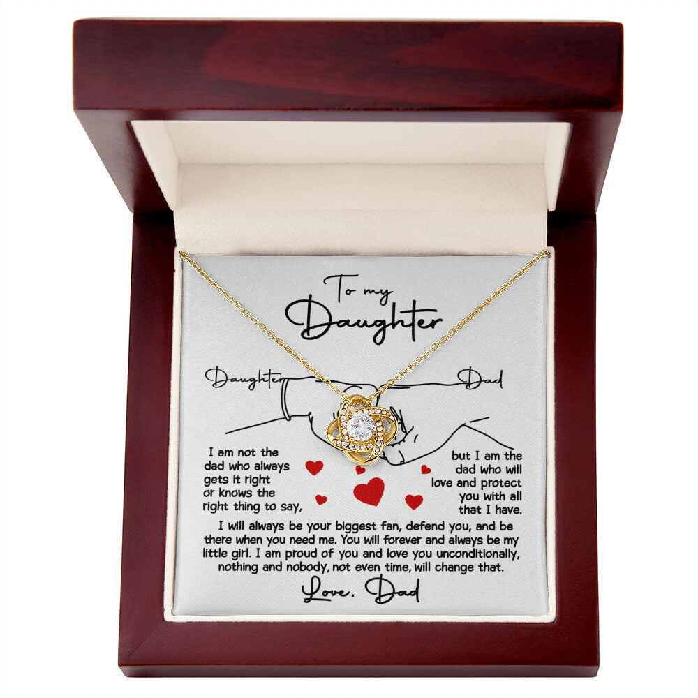 Daughter-Your Biggest Fan Love Knot Necklace