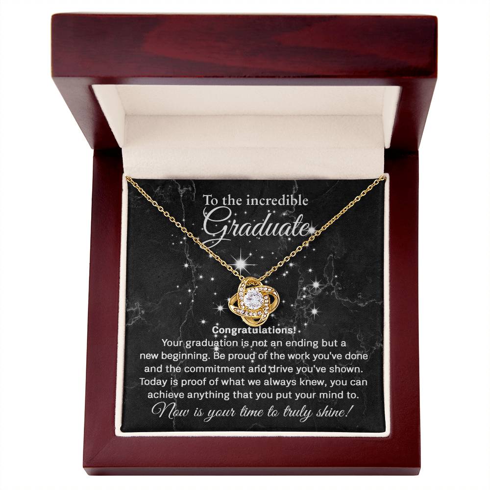 To My Incredible Graduate Congratulations Necklace