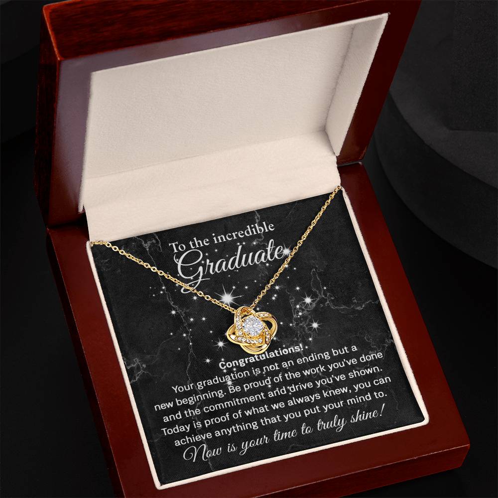 To My Incredible Graduate Congratulations Necklace