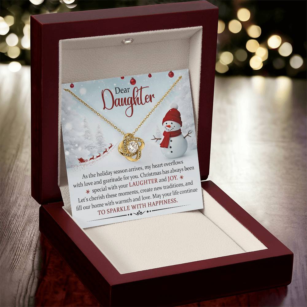 Dear Daughter Christmas Necklace