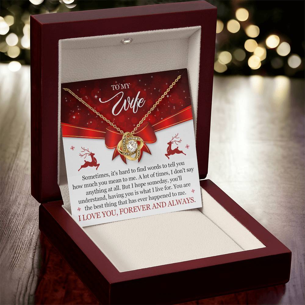 To My Wife Christmas Necklace