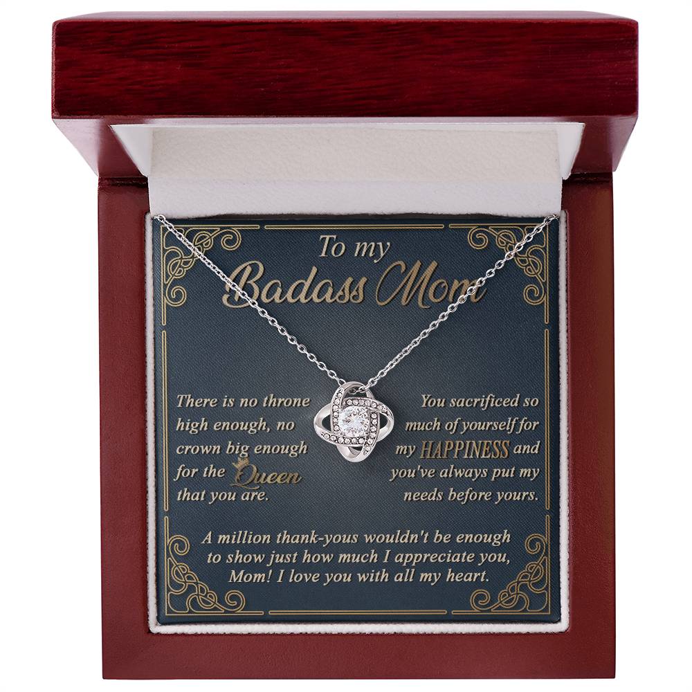 To my Badass Mom Queen Necklace