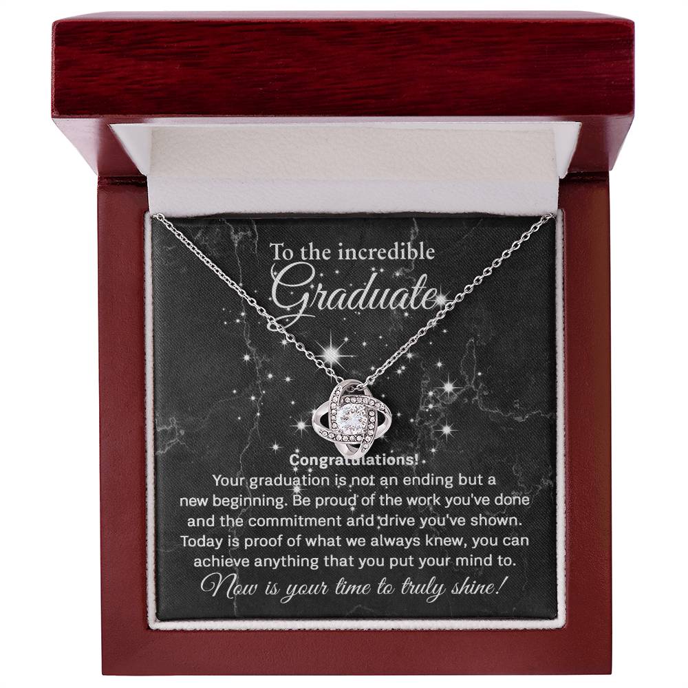 To My Incredible Graduate Congratulations Necklace