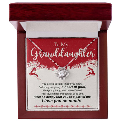 To My Granddaughter Christmas Necklace
